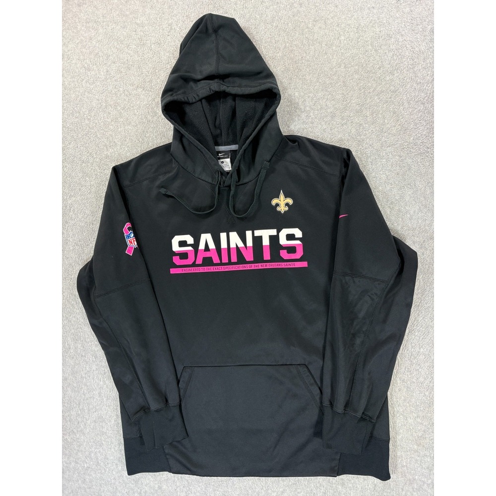 New Orleans Saints Nike Screened Stadium Hoodie Sweatshirt (Men's Large) Black